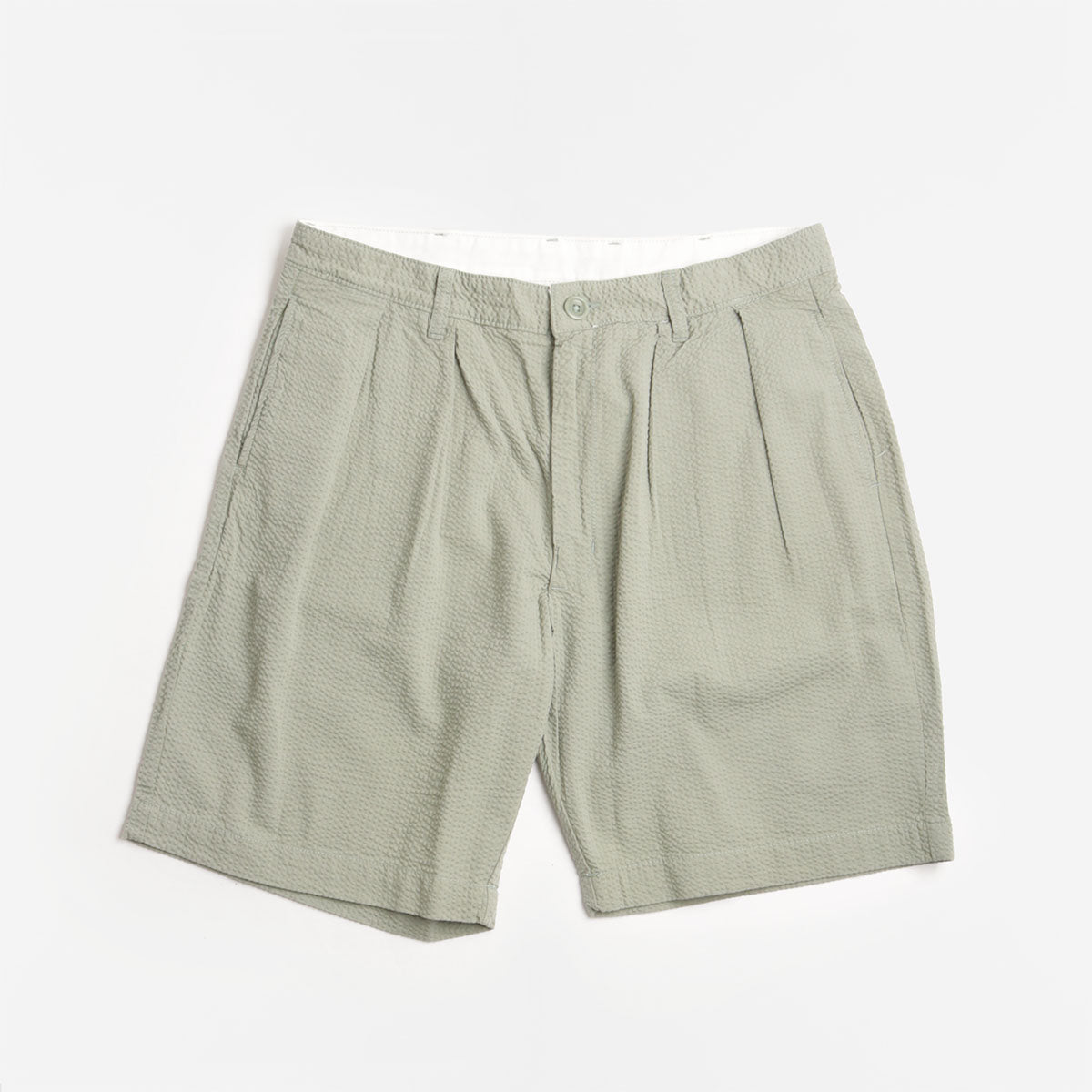 main Service Works Seersucker Part Timer Shorts, Sage, Detail Shot 1