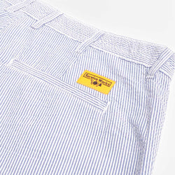 thumbnail Service Works Seersucker Part Timer Shorts, Navy Stripe, Detail Shot 4