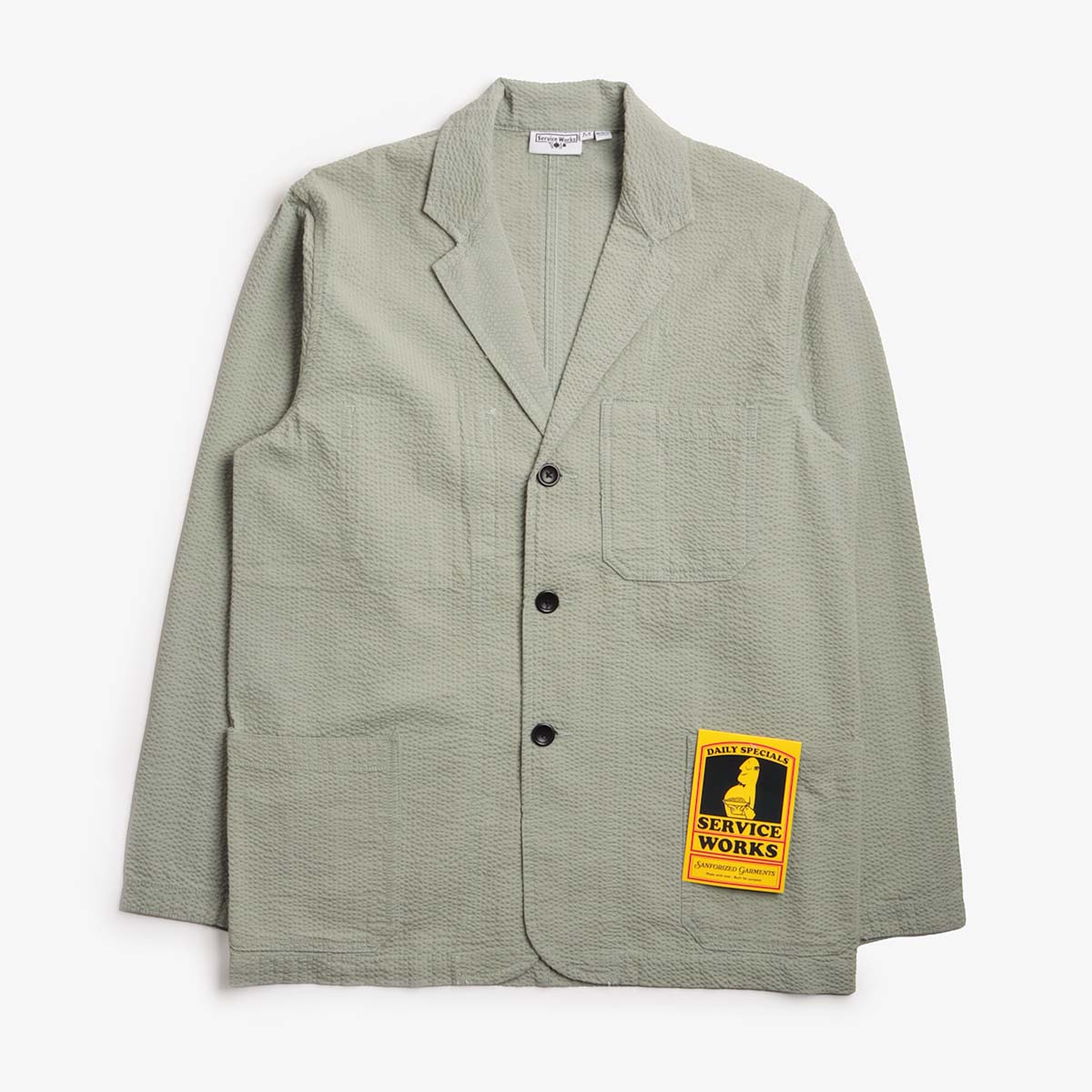 main Service Works Seersucker Server Suit Jacket