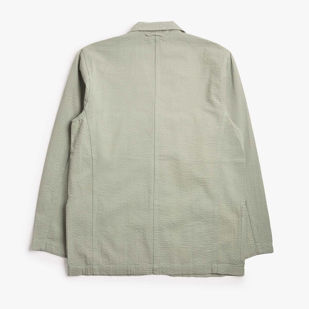 Service Works Seersucker Server Suit Jacket, Sage, Detail Shot 5