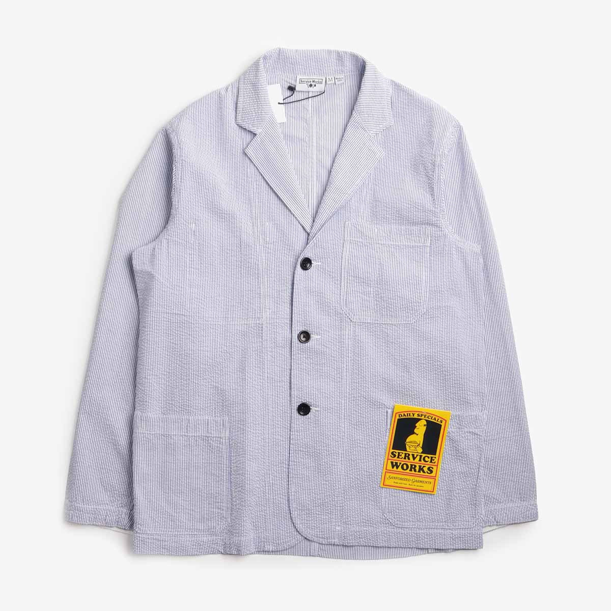 Service Works Seersucker Server Suit Jacket - Navy Stripe – Urban