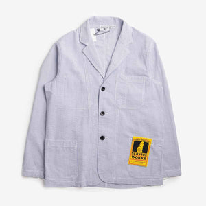 Service Works Seersucker Server Suit Jacket - Navy