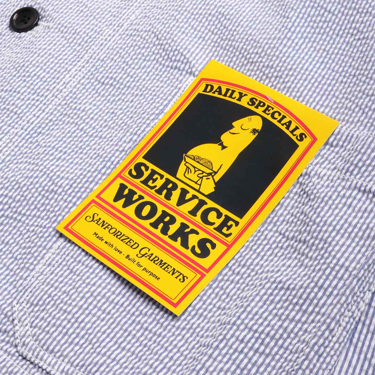 main Service Works Seersucker Server Suit Jacket