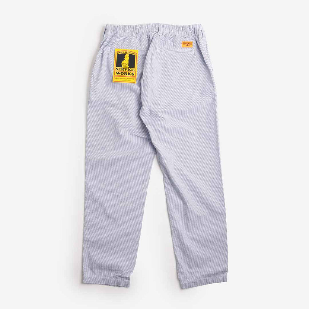 Service Works Seersucker Waiter Pants, Navy Stripe, Detail Shot 4