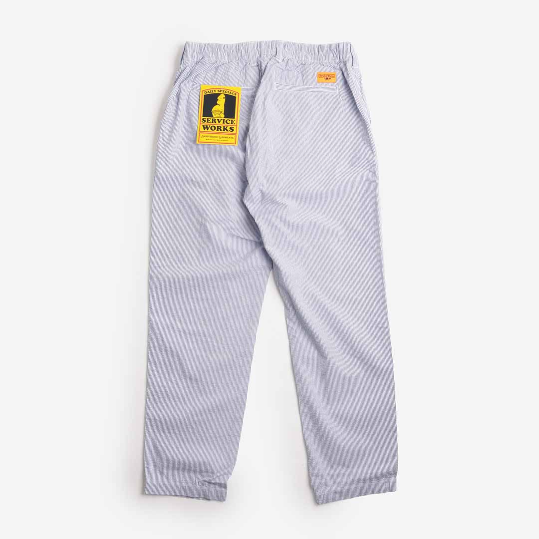 Service Works Seersucker Waiter Pants, Navy Stripe, Detail Shot 4