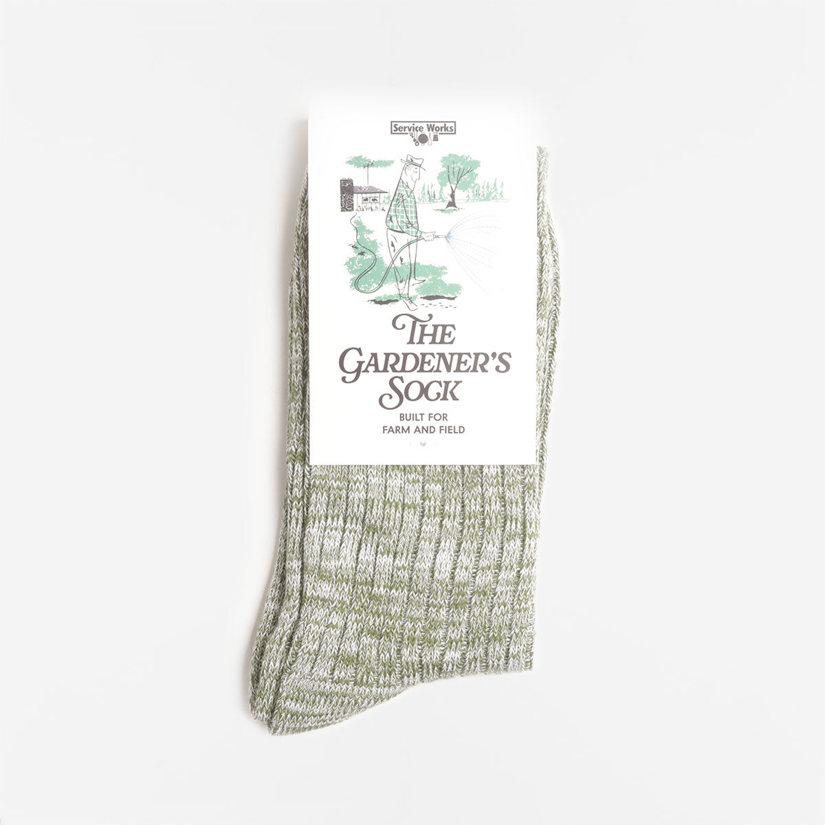 Service Works The Gardener's Socks, Green, Detail Shot 1
