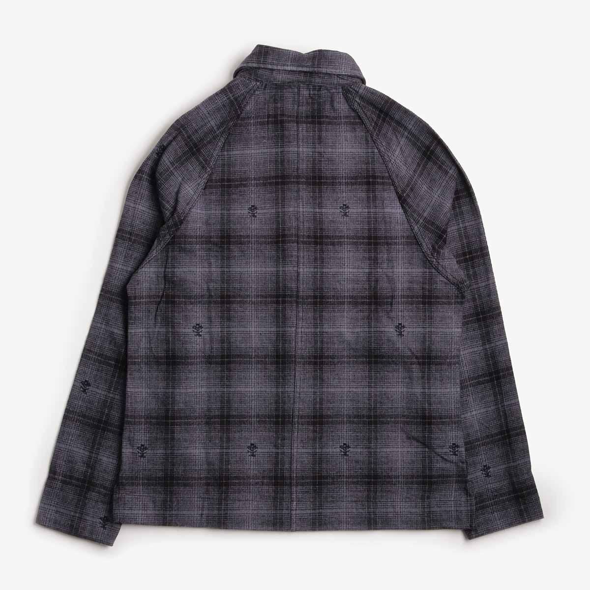 Service Works Thistle Plaid FOH Jacket, Black, Detail Shot 2