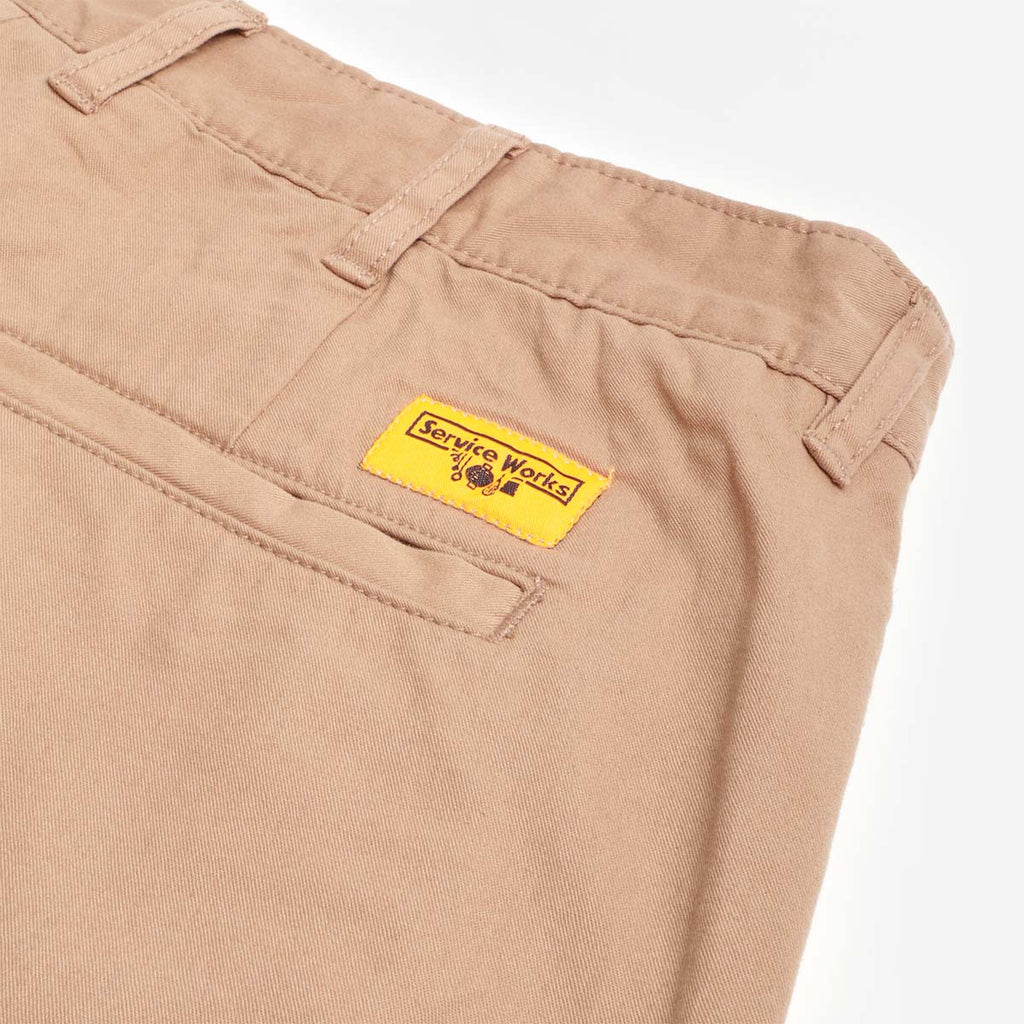 Service Works Twill Part Timer Shorts, Mushroom, Detail Shot 4