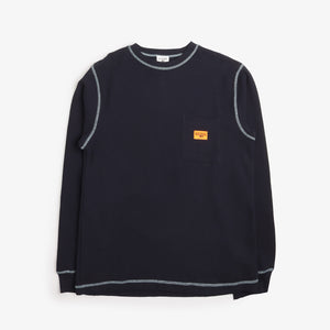 T-shirt thermique à manches longues Service Works Waffle Contrast - Marine/Bleu