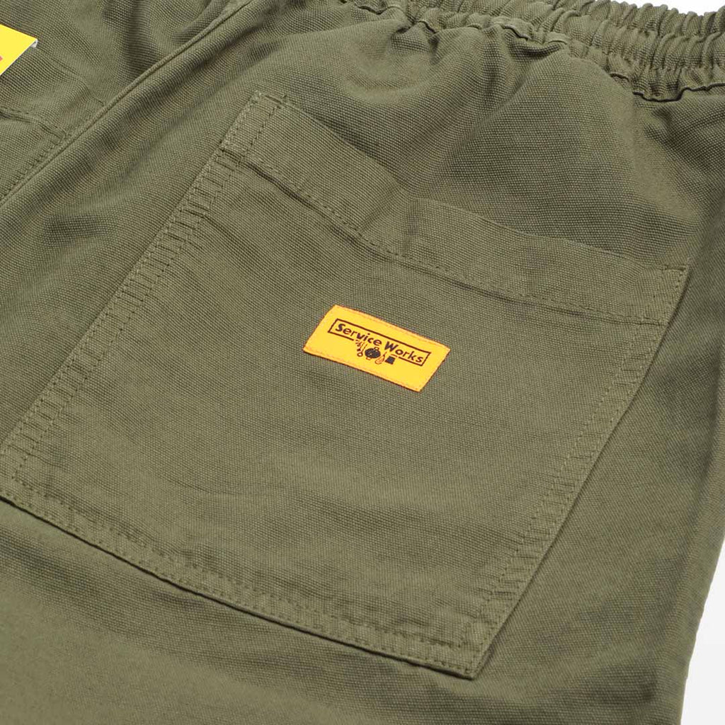 Service Works Classic Chef Shorts, Olive, Detail Shot 4
