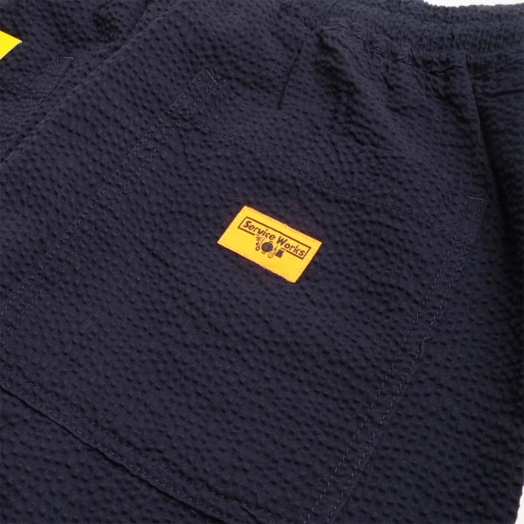 Service Works Seersucker Chef Pants, Dark Navy, Detail Shot 4