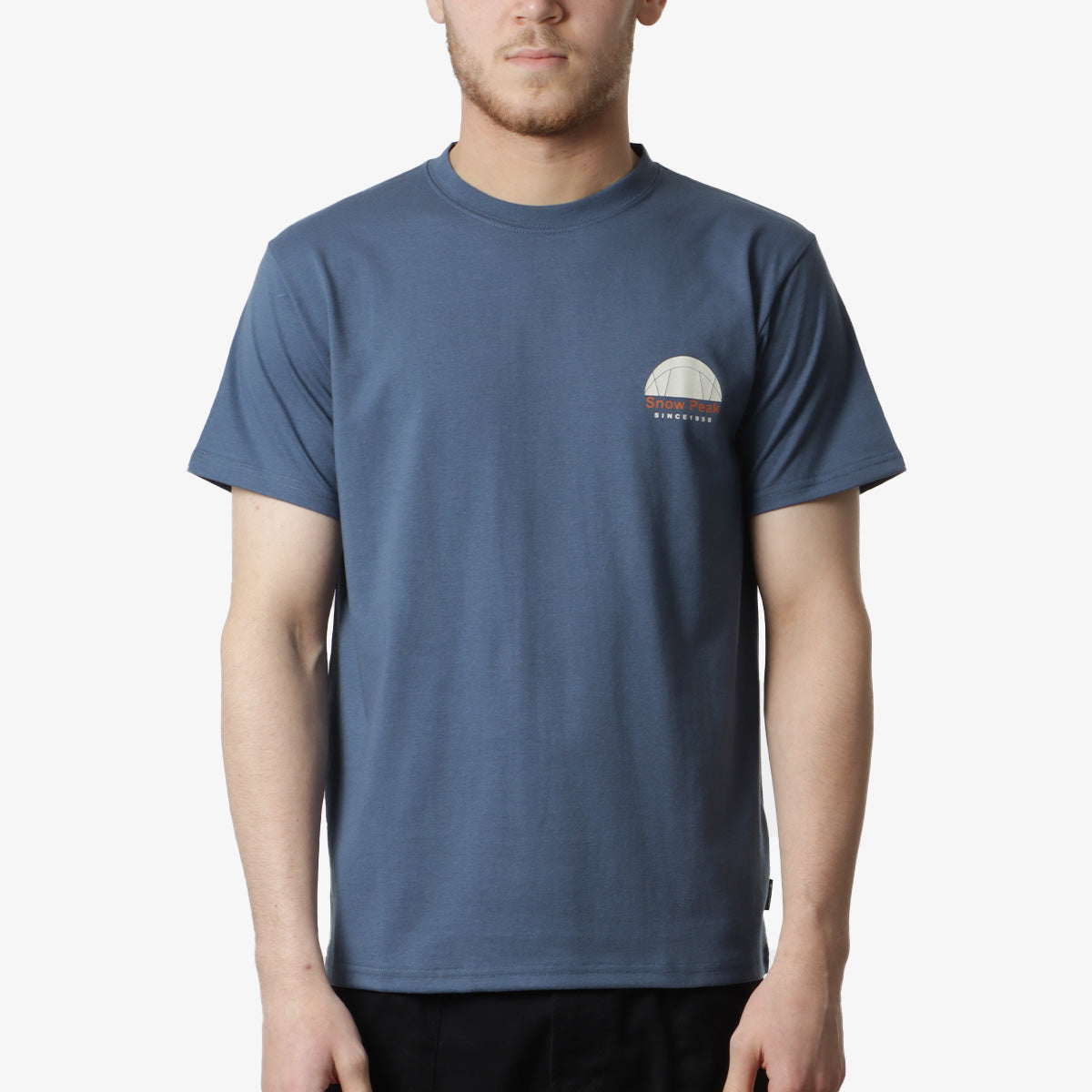 Snow Peak Alpha Breeze Typography T-Shirt, Blue, Detail Shot 2