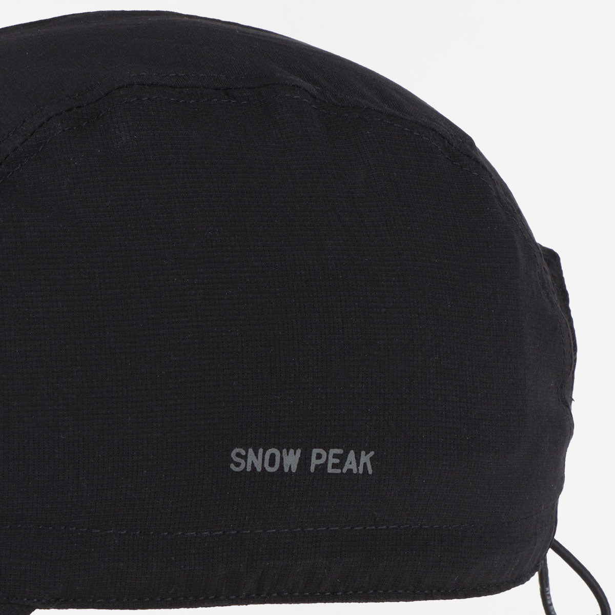 Snow Peak Breathable Quick Dry Cap, Black, Detail Shot 2