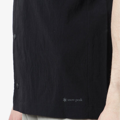 Snow Peak Breathable Quick Dry Shirt, Black, Detail Shot 3