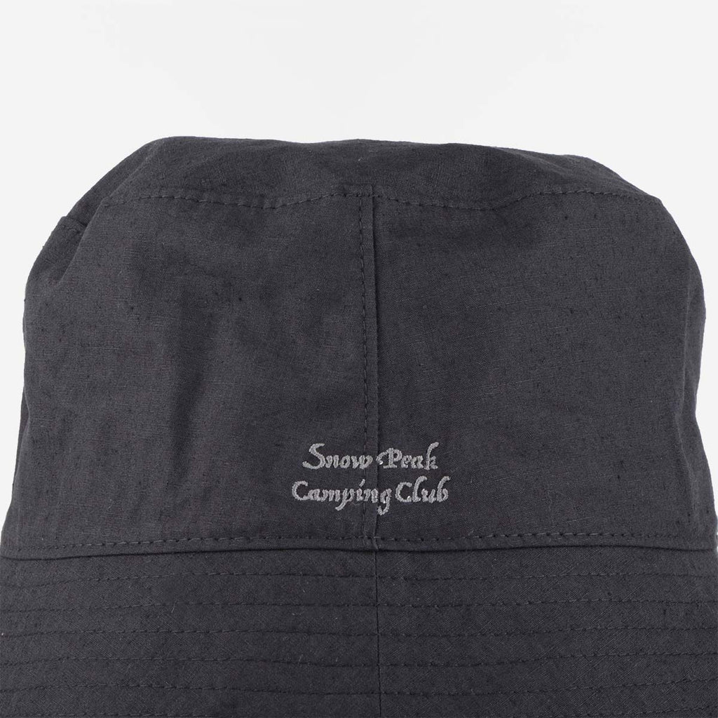 Snow Peak Camping Club Hat, Black, Detail Shot 2