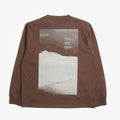 Snow Peak Campscape Long Sleeve in Brown, back print