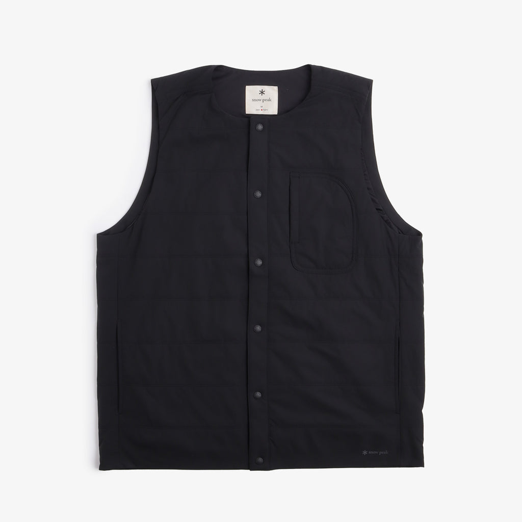 Snow Peak Flexible Insulated Vest, Black, Detail Shot 1