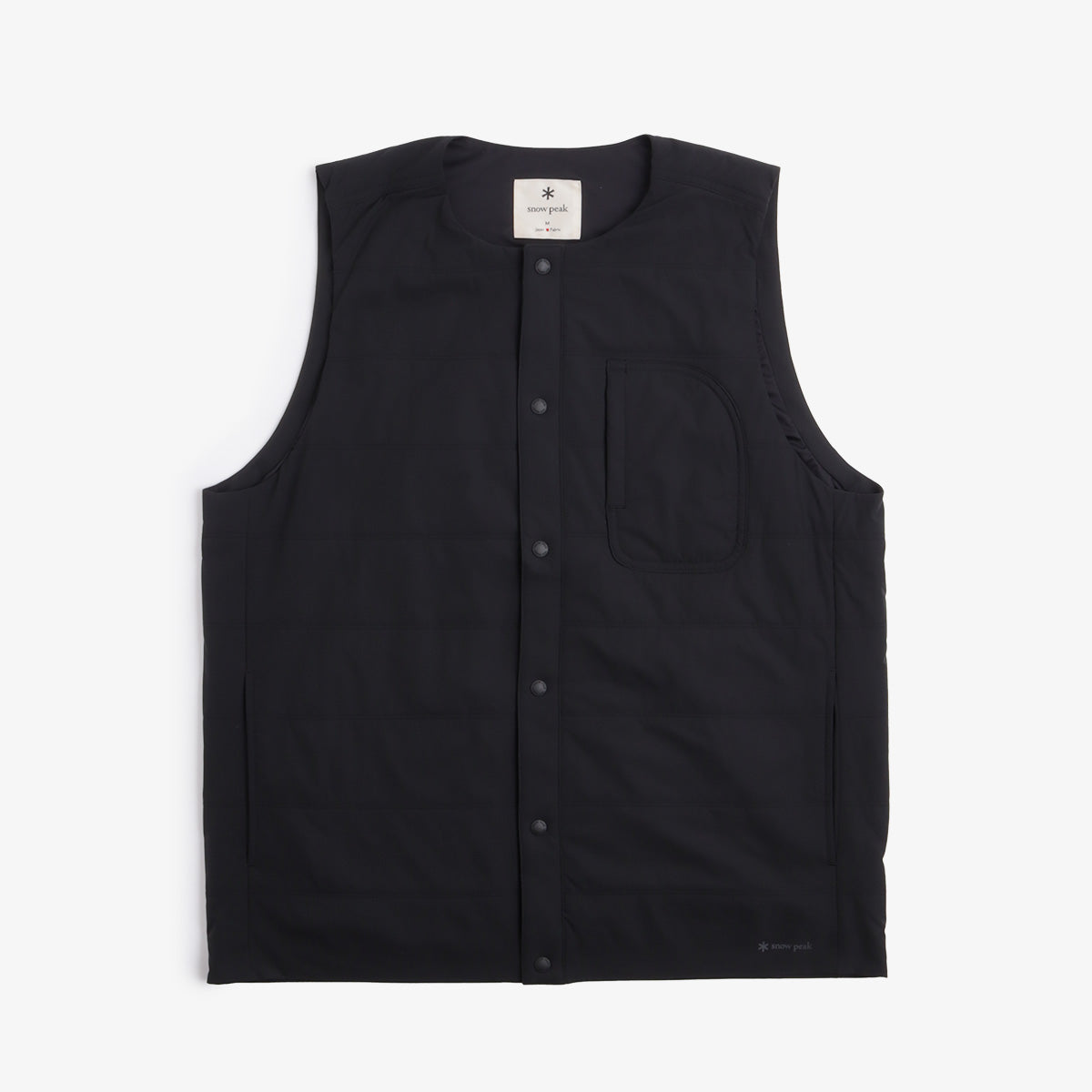 Snow Peak Flexible Insulated Vest, Black, Detail Shot 1