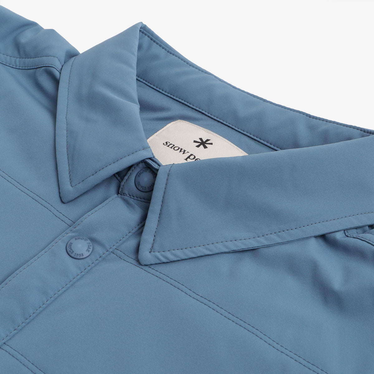 Snow Peak Flexible Insulated Shirt, Light Blue, Detail Shot 2