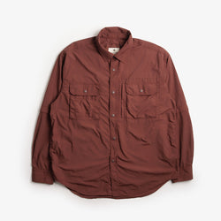 thumbnail Snow Peak Garment Dyed Convertible Shirt, Brown, Detail Shot 1