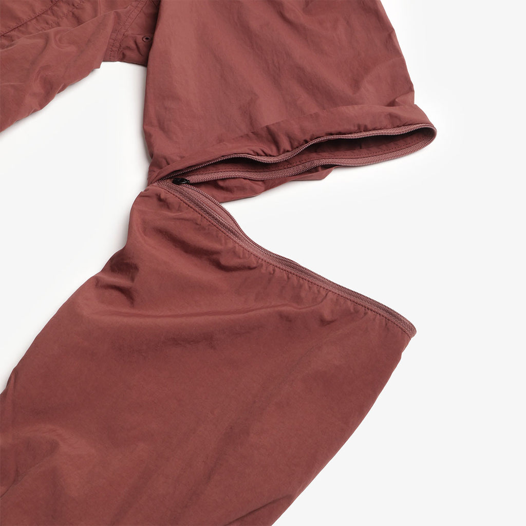 Snow Peak Garment Dyed Convertible Shirt, Brown, Detail Shot 5