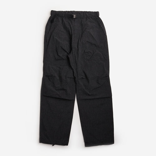Snow Peak Kasuri Ripstop Pants in Black, front view