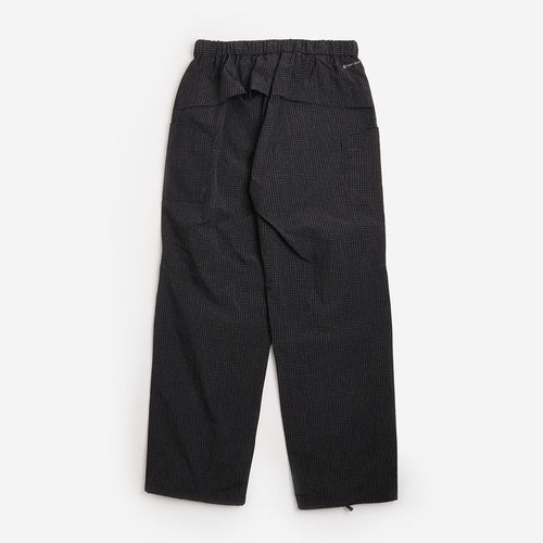 Snow Peak Kasuri Ripstop Pants in Black, back view