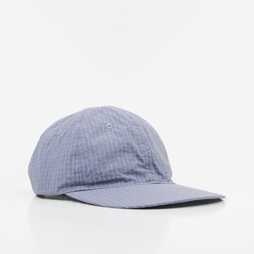 Snow Peak Kasuri Ripstop Cap in Light Blue, front view