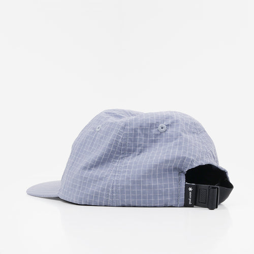 Snow Peak Kasuri Ripstop Cap in Light Blue, back view