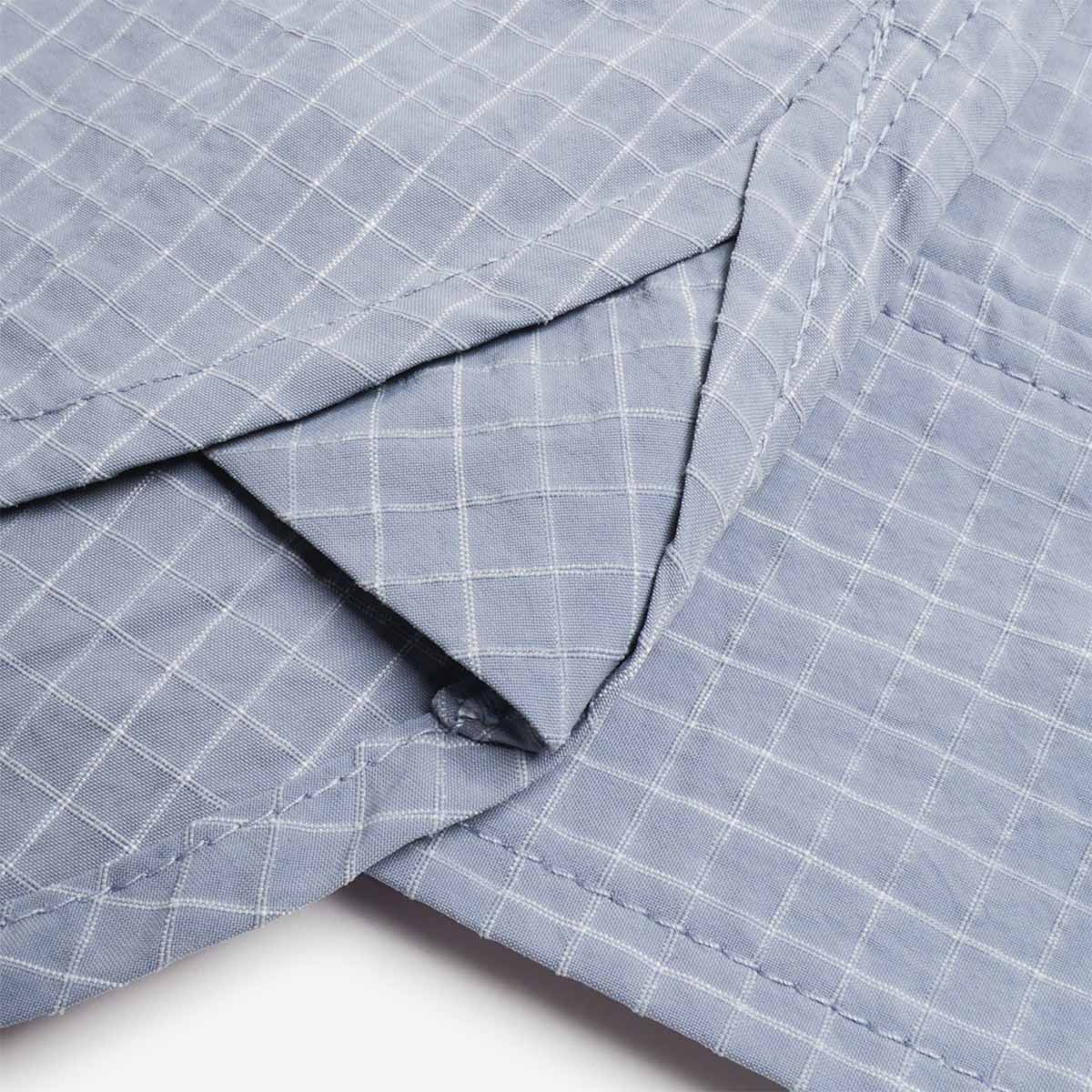 Side vent and hem detail, Snow Peak Kasuri shirt