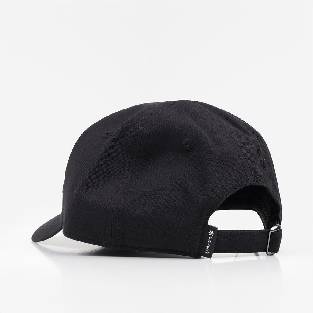 Snow Peak Light Dobby Cloth Cap, Black, Detail Shot 2