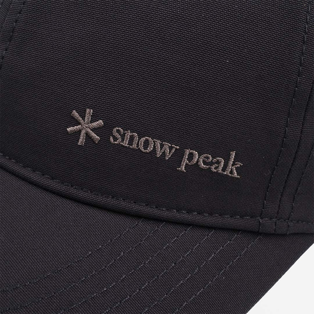Snow Peak Light Dobby Cloth Cap, Black, Detail Shot 3