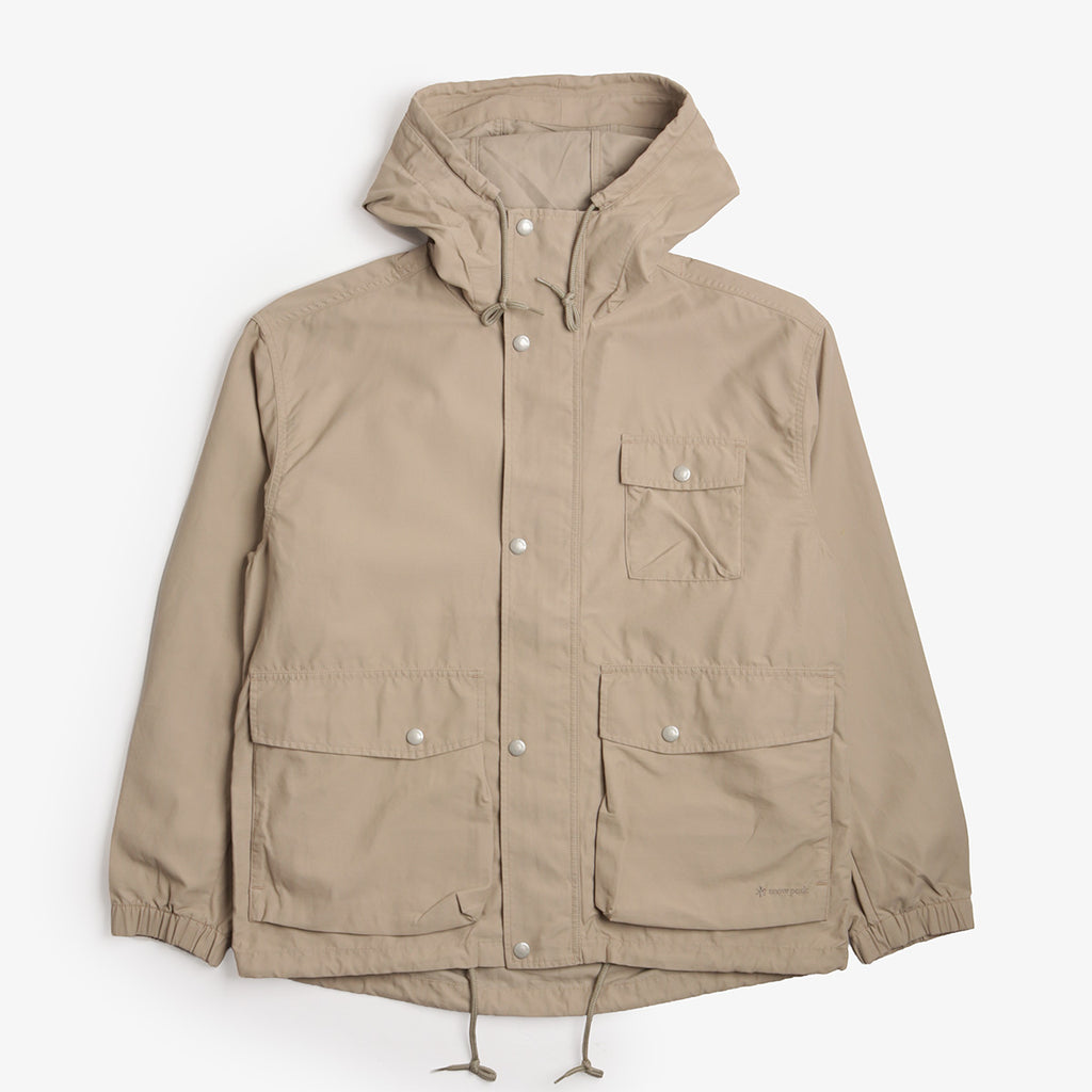 Snow Peak Light Dobby Cloth Parka Jacket, Greige, Detail Shot 1