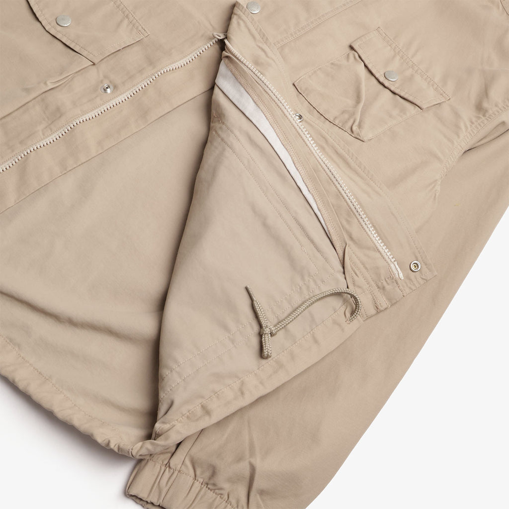 Snow Peak Light Dobby Cloth Parka Jacket, Greige, Detail Shot 2