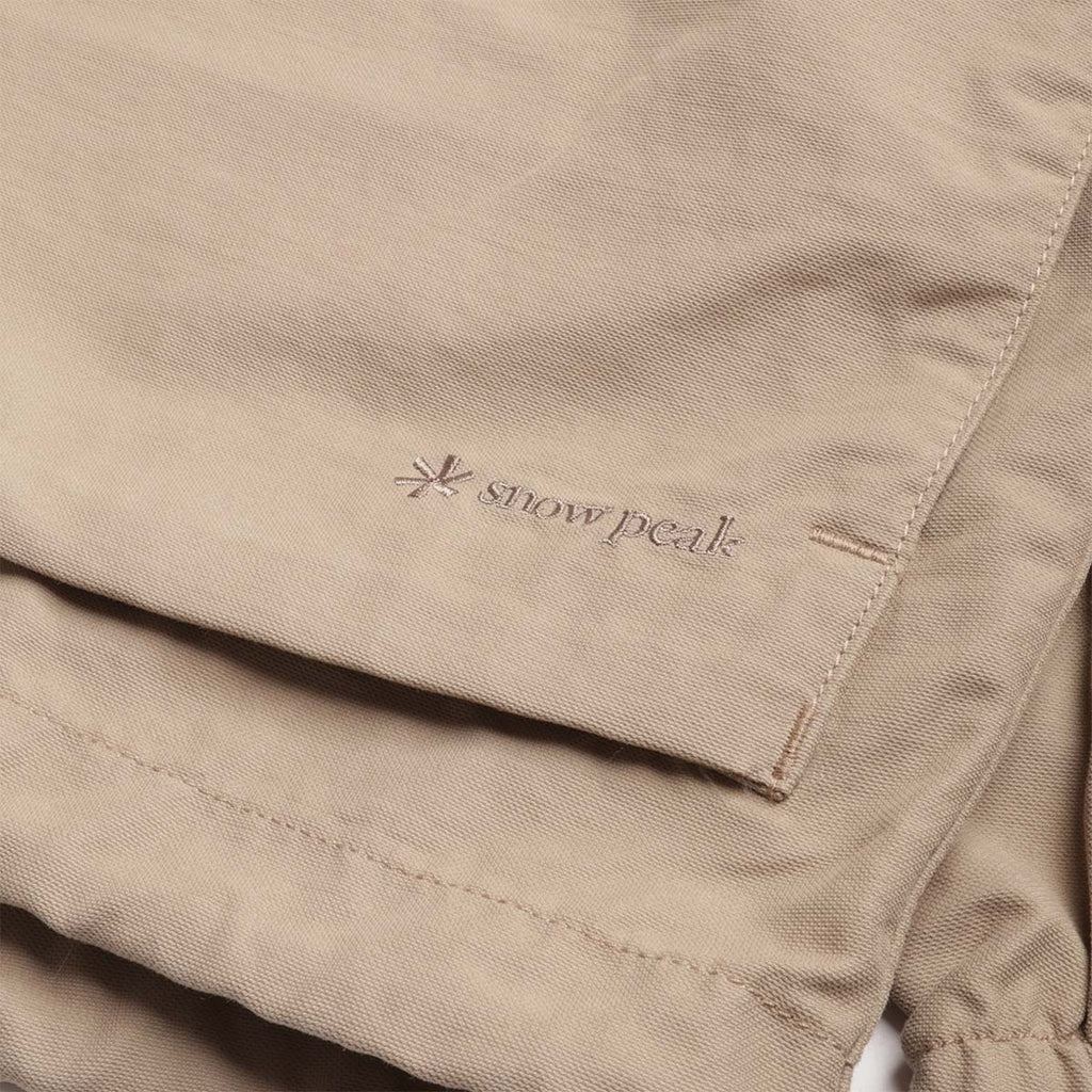 Snow Peak Light Dobby Cloth Parka Jacket, Greige, Detail Shot 4