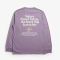 Snow Peak Living With Nature Long Sleeve T-Shirt, Purple, Detail Shot 1