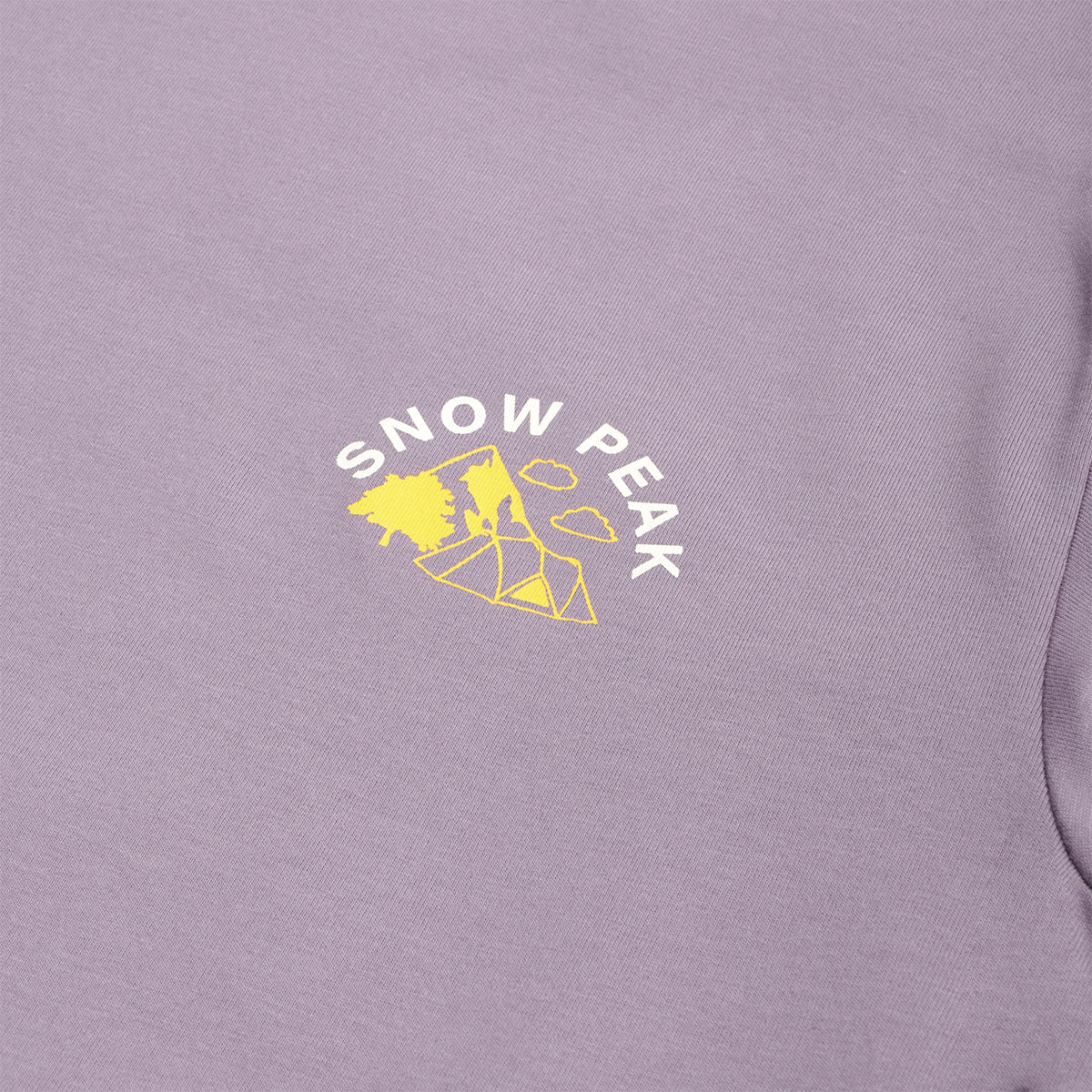 Snow Peak Living With Nature Long Sleeve T-Shirt, Purple, Detail Shot 3
