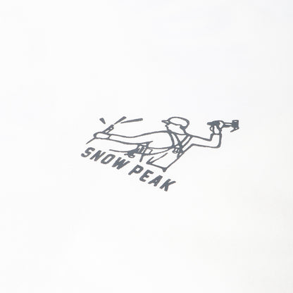 Snow Peak Foam Printed Long Sleeve T-Shirt, White, Detail Shot 3