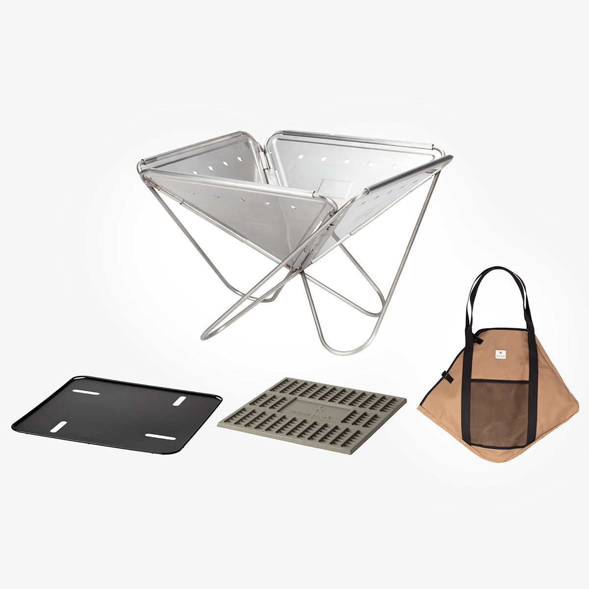 main Snow Peak Medium Fireplace Starter Set, Silver, Detail Shot 2