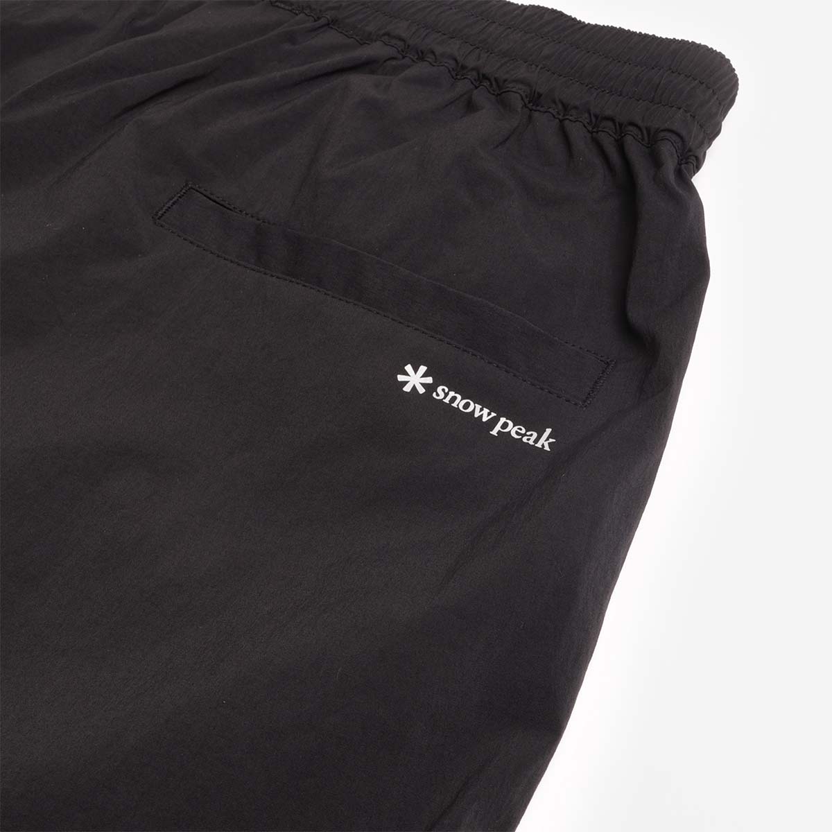 main Snow Peak New Standard Easy Shorts, Black, Detail Shot 5