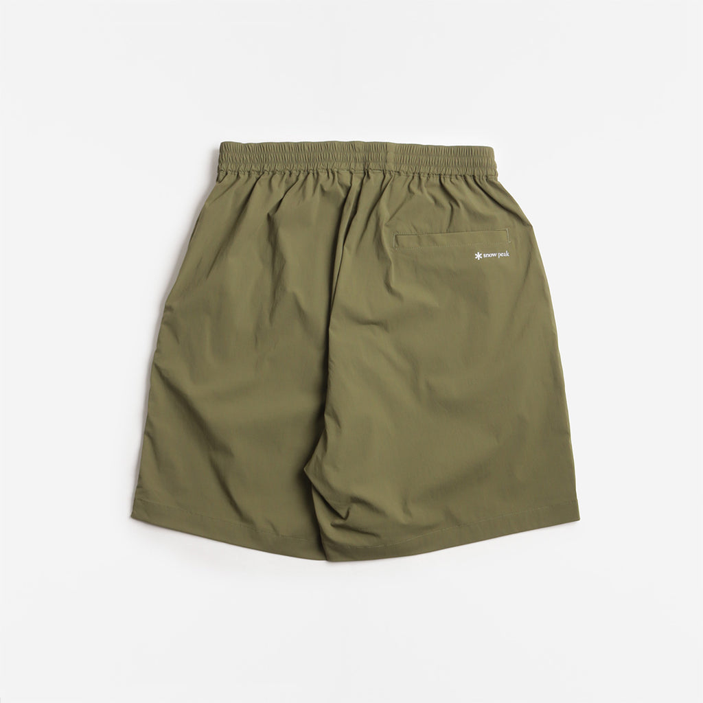 Snow Peak New Standard Easy Shorts, Olive, Detail Shot 2