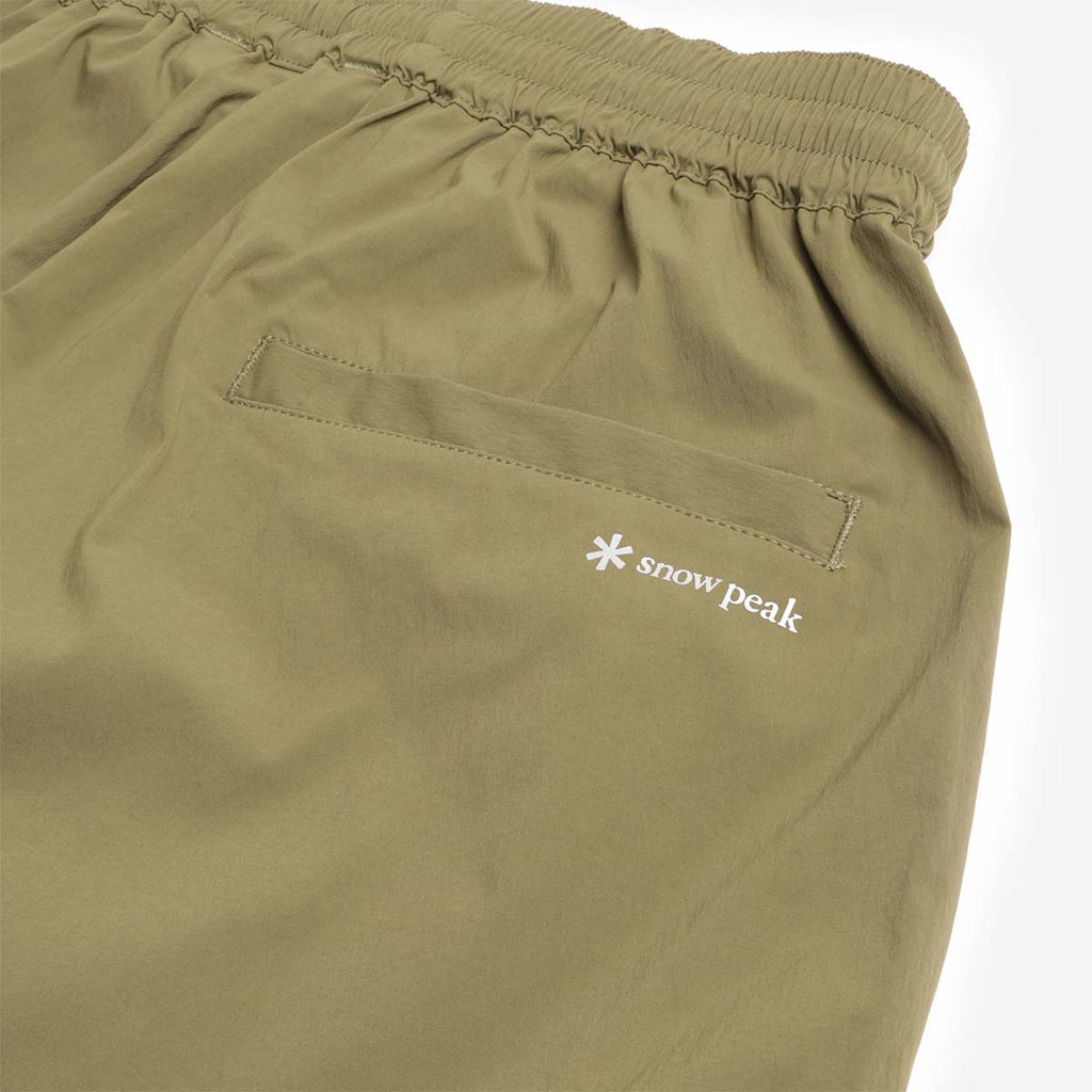 Snow Peak New Standard Easy Shorts, Olive, Detail Shot 5