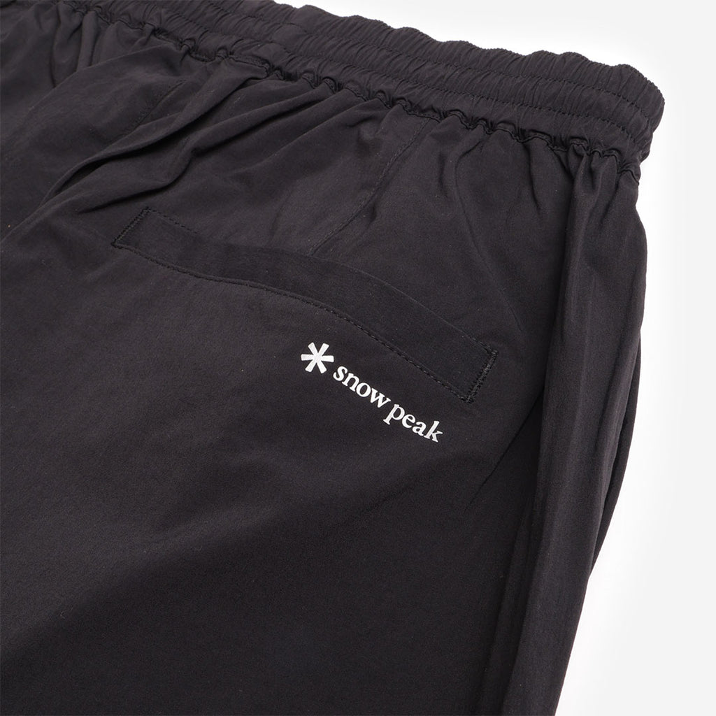 Snow Peak New Standard Easy Wide Pant, Black, Detail Shot 4