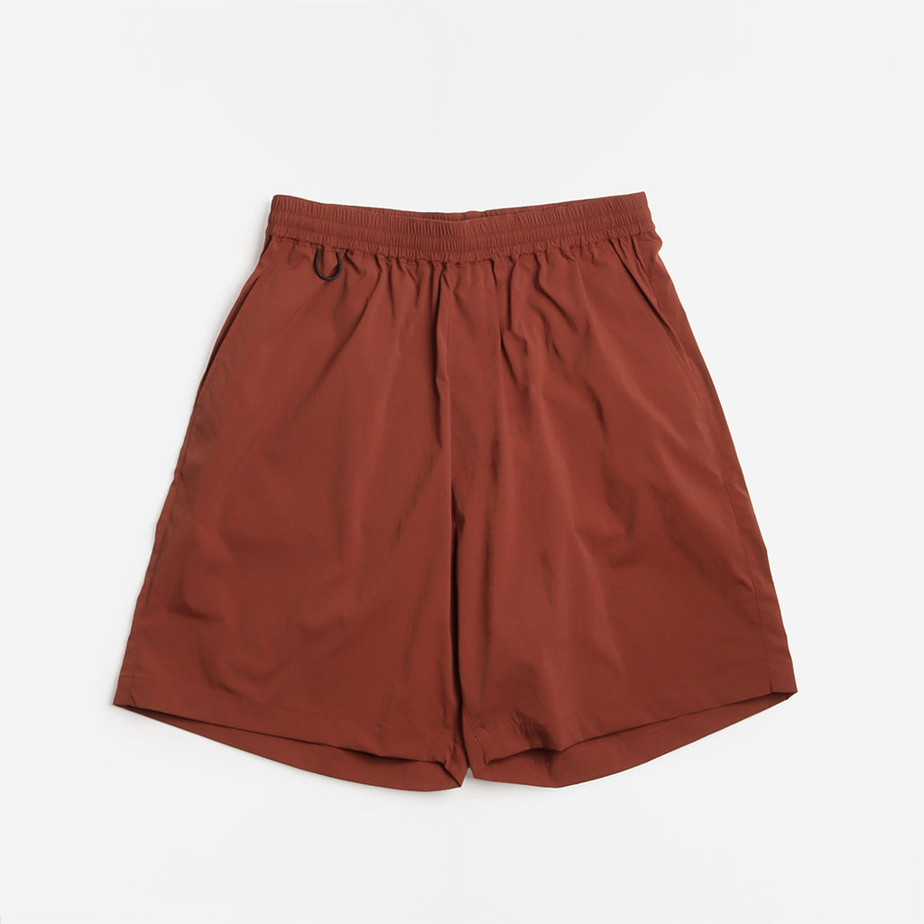 Snow Peak New Standard Easy Shorts, Brown, Detail Shot 1