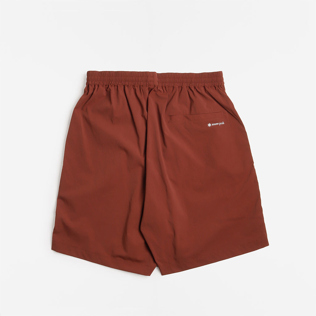 Snow Peak New Standard Easy Shorts, Brown, Detail Shot 2