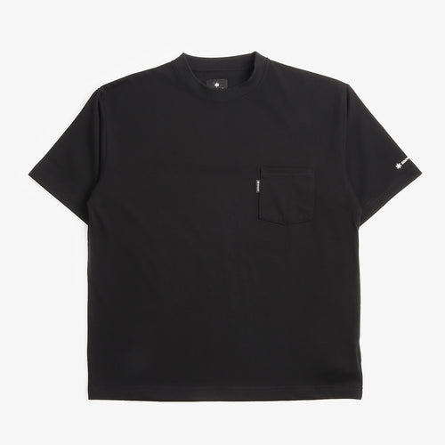 Snow Peak New Standard Pocket Tee in Black, front view