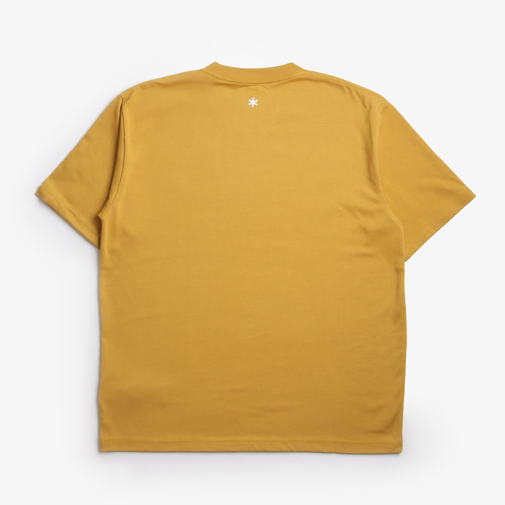 Snow Peak New Standard Square Logo T-Shirt, Yellow, Detail Shot 2