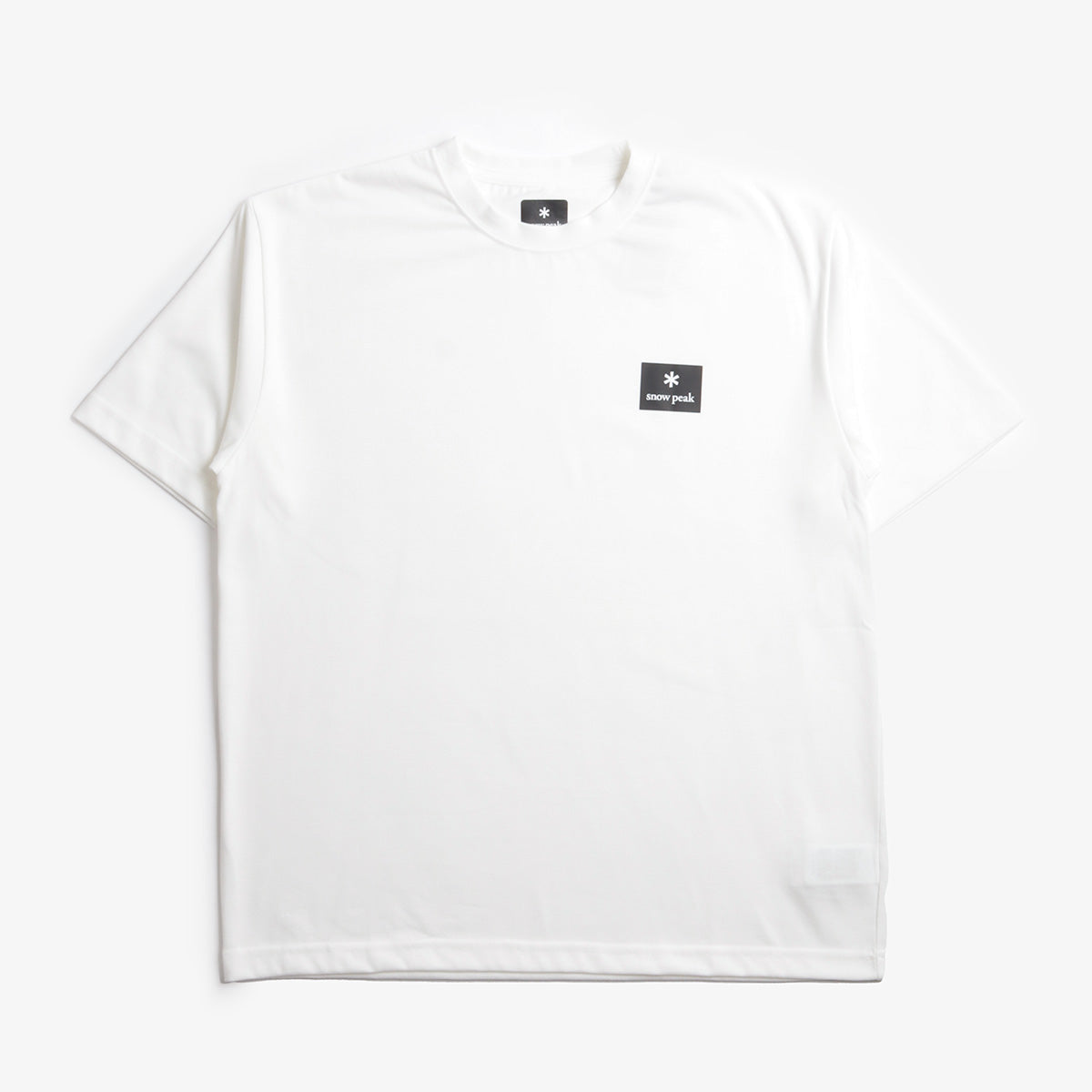Snow Peak New Standard Square Logo T-Shirt, Off White, Detail Shot 1