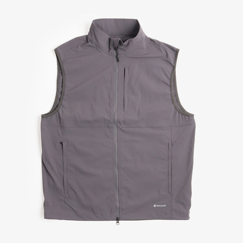 Snow Peak New Standard Utility Vest in Charcoal, front view