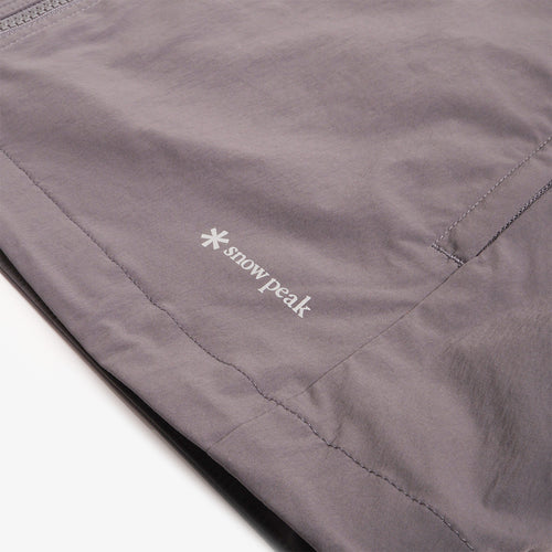 Nylon fabric and snow peak logo print, charcoal vest